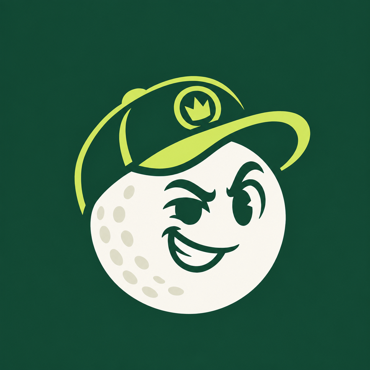 Golf Goons smiling golf-ball mascot